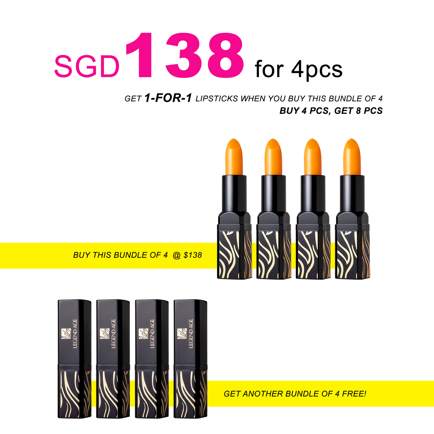 Legend Age Lipstick - Bundle of 4